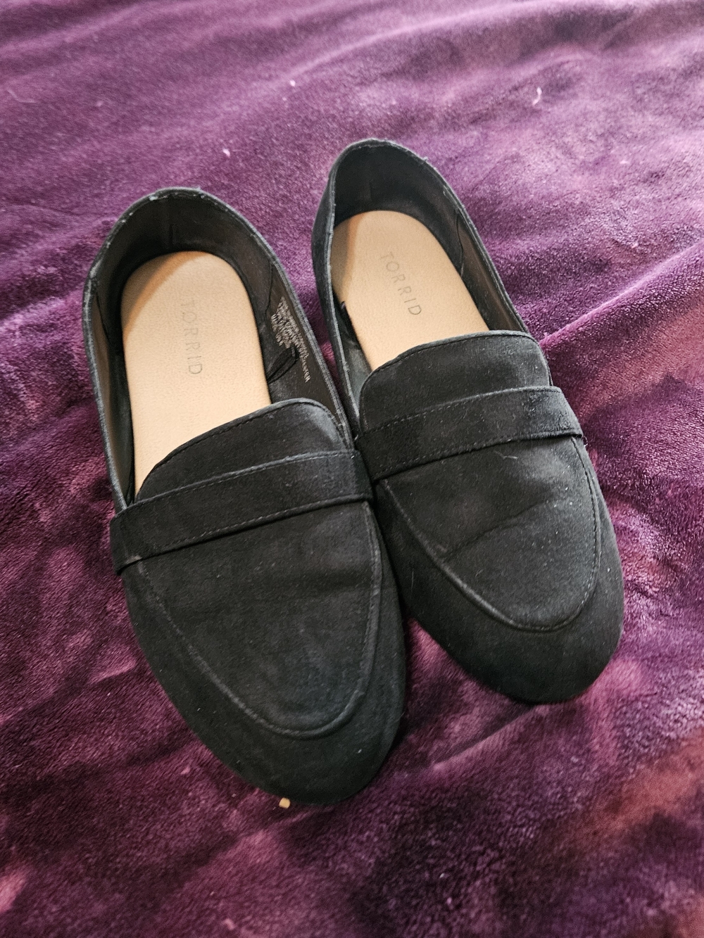 torrid Black Suede-Look Penny Loafers
